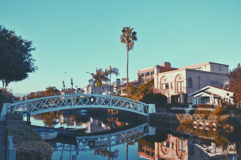 Footbridge over the Venice Canals in Los Angeles